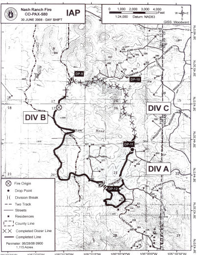 Map of Nash Ranch Fire